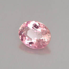 0.82캐럿 천연 핑크 투르말린, 타원형 컷, 7×5.6 mm, VS