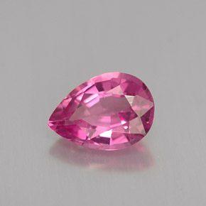 0.98캐럿 천연 보랏빛 핑크 투르말린, 배 모양, 7.9×5.6 mm, VS