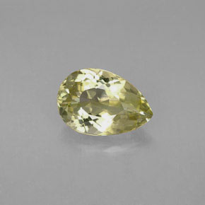 1.81캐럿 천연 녹빛 골든 투르말린, 배 모양, 9.9×6.7 mm, VVS-VS