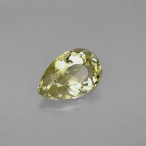 1.81캐럿 천연 녹빛 골든 투르말린, 배 모양, 9.9×6.7 mm, VVS-VS