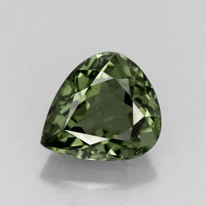 2.16캐럿 천연 그린 투르말린, 배 모양, 8.9×7.9 mm, VVS