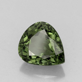 2.16캐럿 천연 그린 투르말린, 배 모양, 8.9×7.9 mm, VVS