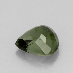 2.16캐럿 천연 그린 투르말린, 배 모양, 8.9×7.9 mm, VVS
