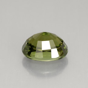 1.66캐럿 천연 골든 그린 투르말린, 타원형 컷, 8×6.6 mm, VVS