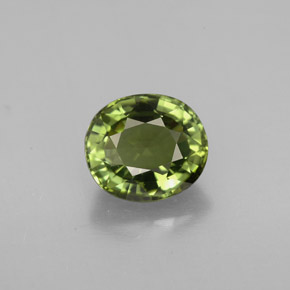 1.64캐럿 천연 그린 투르말린, 타원형 컷, 7.5×6.6 mm, VVS-VS