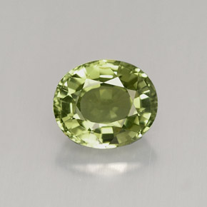 1.33캐럿 천연 그린 투르말린, 타원형 컷, 7.3×6.2 mm, VVS-VS