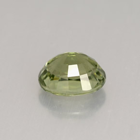 1.33캐럿 천연 그린 투르말린, 타원형 컷, 7.3×6.2 mm, VVS-VS