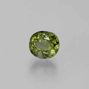1.58캐럿 천연 그린 투르말린, 타원형 컷, 7.3×6.6 mm, VVS-VS