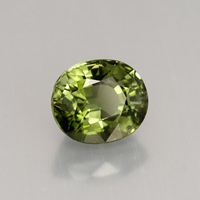 1.42캐럿 천연 그린 투르말린, 타원형 컷, 7.1×6.1 mm, VVS-VS