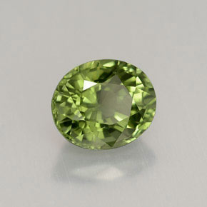 1.45캐럿 천연 그린 투르말린, 타원형 컷, 7.4×6.3 mm, VVS-VS