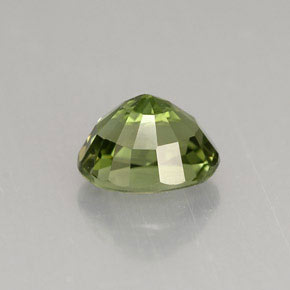 1.45캐럿 천연 그린 투르말린, 타원형 컷, 7.4×6.3 mm, VVS-VS