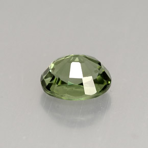 1.35캐럿 천연 그린 투르말린, 타원형 컷, 7.2×6.3 mm, VVS-VS