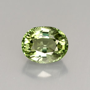1.46캐럿 천연 그린 투르말린, 타원형 컷, 7.6×6.1 mm, VVS-VS