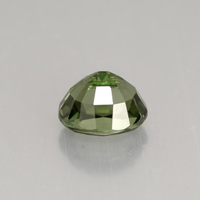 1.18캐럿 천연 그린 투르말린, 타원형 컷, 6.7×5.7 mm, VVS