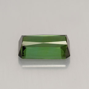 2.08캐럿 천연 그린 투르말린, 에메랄드 컷, 9.8×5.6 mm, VVS-VS