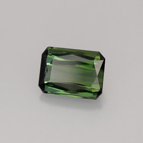 1.42캐럿 천연 그린 투르말린, 에메랄드 컷, 7.7×5.7 mm, VVS