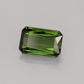 1.53캐럿 천연 그린 투르말린, 에메랄드 컷, 8.5×5.6 mm, VVS