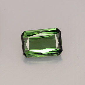 1.36캐럿 천연 그린 투르말린, 에메랄드 컷, 7.9×5.5 mm, VS-SI