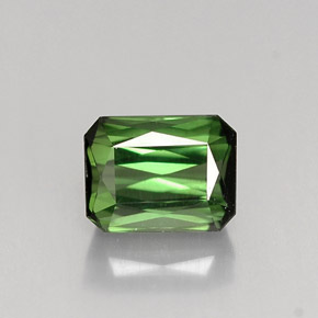 1.15캐럿 천연 그린 투르말린, 에메랄드 컷, 6.6×5 mm, VVS