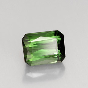 1.15캐럿 천연 그린 투르말린, 에메랄드 컷, 6.6×5 mm, VVS