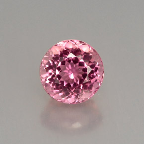 1.29캐럿 천연 핑크 투르말린, 라운드 컷, 6.34 mm, VVS-VS