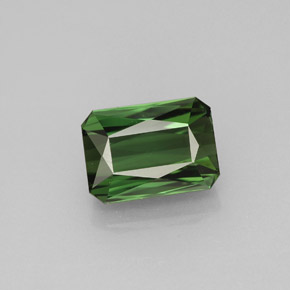 2.24캐럿 천연 그린 투르말린, 에메랄드 컷, 8.6×6.1 mm, VVS