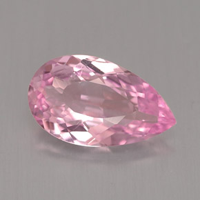 1.56캐럿 천연 핑크 투르말린, 배 모양, 10.8×6.4 mm, VVS-VS