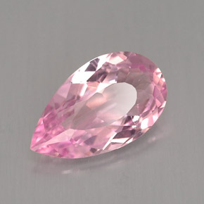 1.56캐럿 천연 핑크 투르말린, 배 모양, 10.8×6.4 mm, VVS-VS