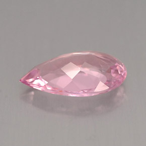 1.56캐럿 천연 핑크 투르말린, 배 모양, 10.8×6.4 mm, VVS-VS