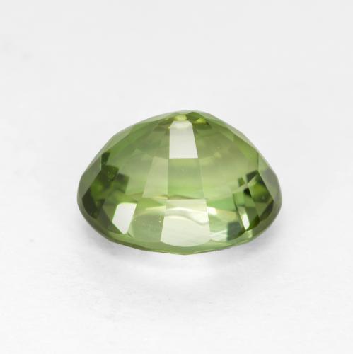 1.28캐럿 천연 딥 그린 투르말린, 타원형 컷, 7.1×5.9 mm, VVS-VS