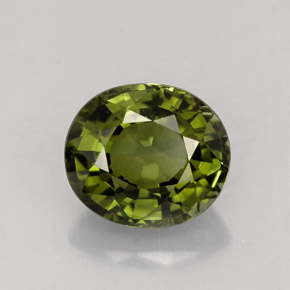 1.18캐럿 천연 그린 투르말린, 타원형 컷, 6.9×6 mm, VVS-VS