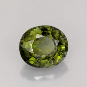 1.18캐럿 천연 그린 투르말린, 타원형 컷, 6.9×6 mm, VVS-VS