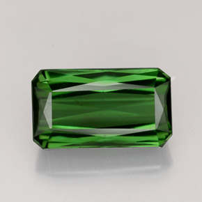 4.35캐럿 천연 그린 투르말린, 에메랄드 컷, 12×7 mm, VVS-VS