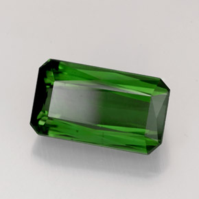 4.35캐럿 천연 그린 투르말린, 에메랄드 컷, 12×7 mm, VVS-VS