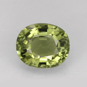 1.56캐럿 천연 그린 투르말린, 타원형 컷, 7.9×6.7 mm, VVS