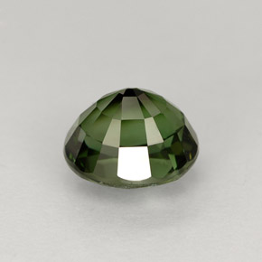 1.43캐럿 천연 그린 투르말린, 타원형 컷, 7.1×6.1 mm, VVS
