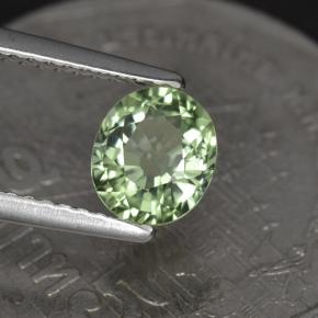 1.00캐럿 천연 라이트 세이지 그린 투르말린, 타원형 컷, 6.7×5.8 mm, VVS