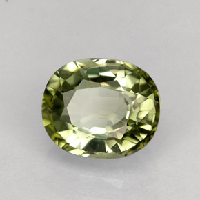 1.54캐럿 천연 그린 투르말린, 타원형 컷, 7.6×6.4 mm, VVS-VS