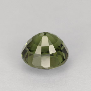 1.37캐럿 천연 그린 투르말린, 라운드 컷, 6.60 mm, VVS-VS