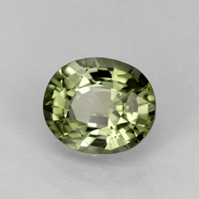 1.25캐럿 천연 그린 투르말린, 타원형 컷, 7.3×6.1 mm, VS