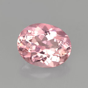 1.75캐럿 천연 핑크 투르말린, 타원형 컷, 8.7×7 mm, VVS-VS
