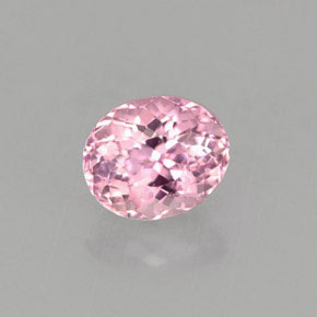 0.99캐럿 천연 핑크 투르말린, 타원형 컷, 6.5×5.4 mm, VVS-VS