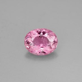 1.63캐럿 천연 핑크 투르말린, 타원형 컷, 8.6×7 mm, VS