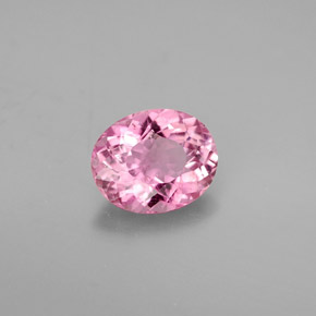 1.63캐럿 천연 핑크 투르말린, 타원형 컷, 8.6×7 mm, VS
