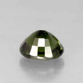 1.02캐럿 천연 그린 투르말린, 타원형 컷, 6.6×5.5 mm, VVS-VS
