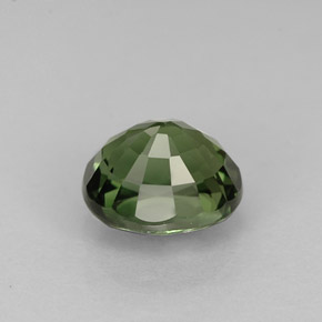 1.05캐럿 천연 그린 투르말린, 타원형 컷, 6.4×5.7 mm, VVS