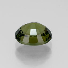 1.07캐럿 천연 그린 투르말린, 타원형 컷, 6.9×5.9 mm, VVS