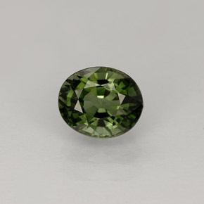 1.01캐럿 천연 그린 투르말린, 타원형 컷, 6.6×5.6 mm, VVS