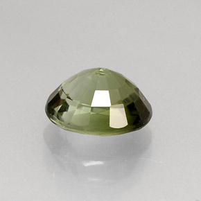 1.06캐럿 천연 그린 투르말린, 타원형 컷, 6.9×5.8 mm, VVS-VS