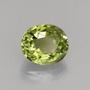 0.89캐럿 천연 그린 투르말린, 타원형 컷, 6.5×5.6 mm, VVS
